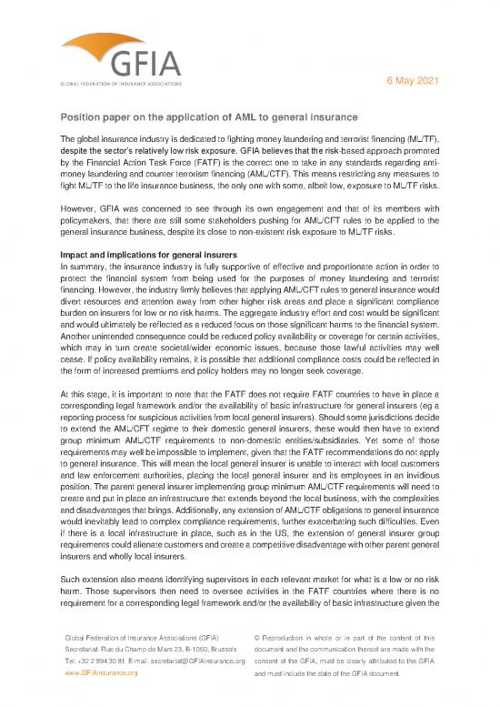 picture1_Insurance Pdf 44037 | Gfia Position Paper On Aml And General Insurance