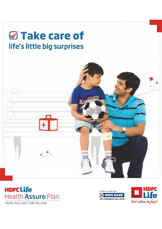 Insurance Pdf 44195 Hdfc Life Health Assure Plan 3064