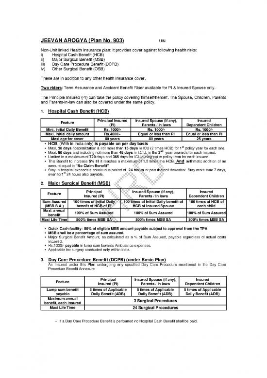 picture1_Insurance Pdf 44084 | Jeevan Arogya