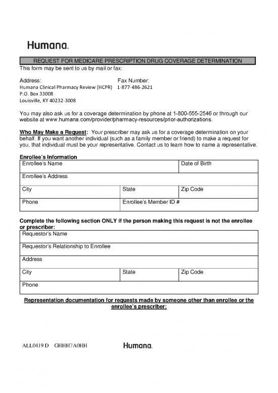 picture Medicare Pdf 44004 | Part D Drug Prior Authorization Form – English