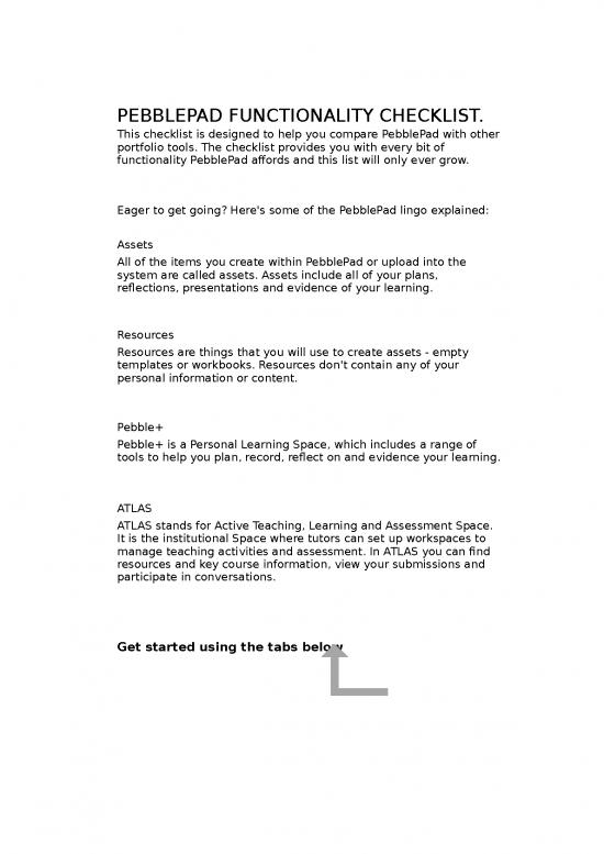 picture Microsoft Excel Learning Pdf 43322 | Pebblepad Eportfolio Feature Comparison Checklist 072018