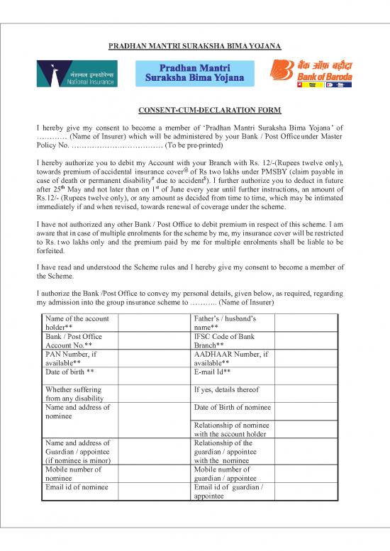 picture_Insurance Pdf 44260 | Pmsby Enrollment Form 2021