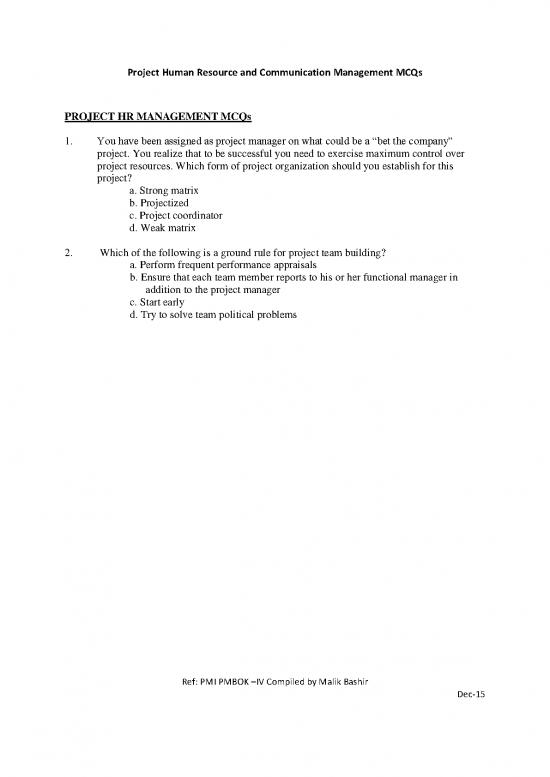 picture Human Resource Management Pdf 43754 | Project Hr And Comm Management Mcqs Bank
