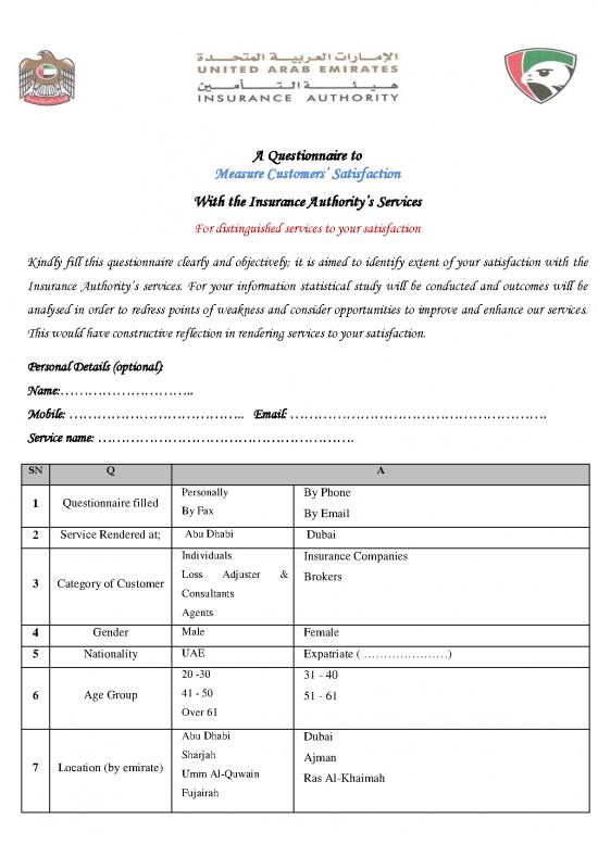 picture Insurance Pdf 44059 | Questionnaireenglish