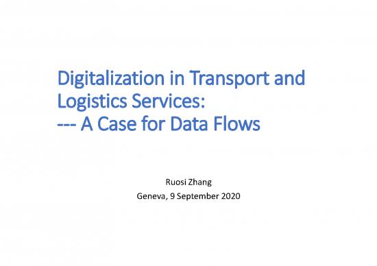 picture Transport And Logistics Pdf 43729 | Ruosi Zhangs Presentation Data Flow In Transport And Logistics Services