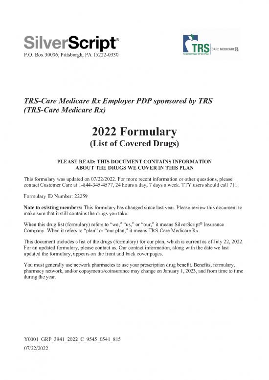 picture_Medicare And You 2022 Pdf 44291 | Trs Comprehensive Formulary Oe