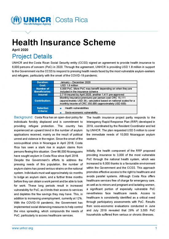 picture Insurance Pdf 44161 | Unhcr Costa Rica Health Insurance Scheme 1apr20 0