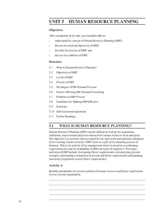 picture Human Resource Planning Pdf 43908 | Unit 5