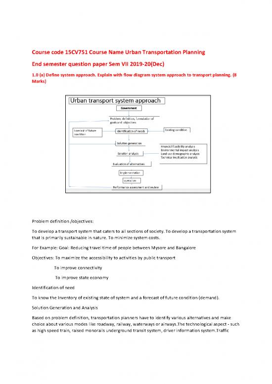 picture1_Transportation Engineering Pdf 43386 | Vtu Exam Question Paper With Solution Of 15cv751 Urban Transportation Planning  Dec 2019 Lakshmi Srikanth
