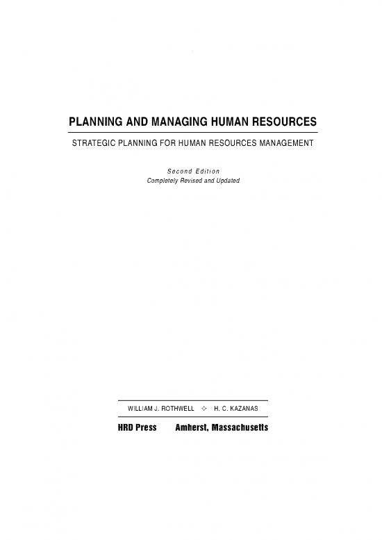 Human Resource Management Pdf 43893 Strategic Planning For Human