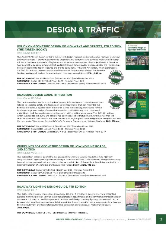 Transportation Book Pdf 43431 Aashto Design Catalog