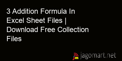 picture 3 Addition Formula In Excel Sheet Files | Download Free Collection Files