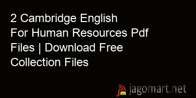 picture 2 Cambridge English For Human Resources Pdf Files | Download Free Collection Files