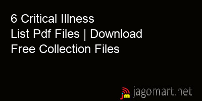 picture 6 Critical Illness List Pdf Files | Download Free Collection Files