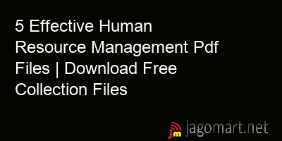 picture 5 Effective Human Resource Management Pdf Files | Download Free Collection Files