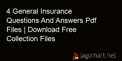 picture 4 General Insurance Questions And Answers Pdf Files | Download Free Collection Files