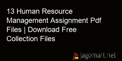 picture 13 Human Resource Management Assignment Pdf Files | Download Free Collection Files