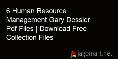 picture 6 Human Resource Management Gary Dessler Pdf Files | Download Free Collection Files