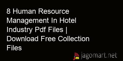picture 8 Human Resource Management In Hotel Industry Pdf Files | Download Free Collection Files