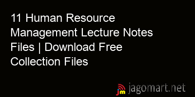 picture 11 Human Resource Management Lecture Notes Files | Download Free Collection Files