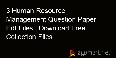 picture 3 Human Resource Management Question Paper Pdf Files | Download Free Collection Files