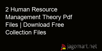 picture 2 Human Resource Management Theory Pdf Files | Download Free Collection Files