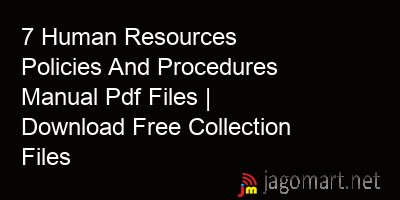 picture 7 Human Resources Policies And Procedures Manual Pdf Files | Download Free Collection Files