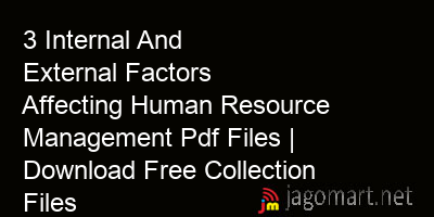 picture 3 Internal And External Factors Affecting Human Resource Management Pdf Files | Download Free Collection Files