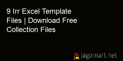 picture 9 Irr Excel Template Files | Download Free Collection Files