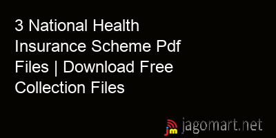picture 3 National Health Insurance Scheme Pdf Files | Download Free Collection Files