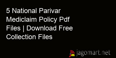 picture 5 National Parivar Mediclaim Policy Pdf Files | Download Free Collection Files