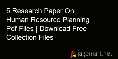 picture 5 Research Paper On Human Resource Planning Pdf Files | Download Free Collection Files