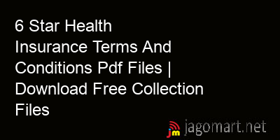 picture 6 Star Health Insurance Terms And Conditions Pdf Files | Download Free Collection Files