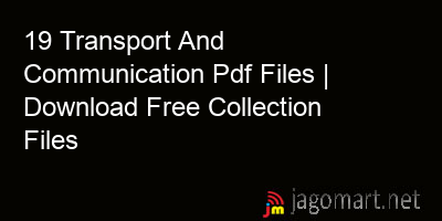 picture 19 Transport And Communication Pdf Files | Download Free Collection Files