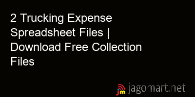 picture 2 Trucking Expense Spreadsheet Files | Download Free Collection Files