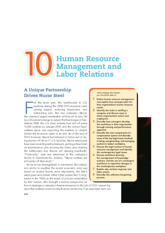 picture Sample Human Resource Plan For Business Pdf 45009 | 10   Human Resource Management And Labor Relations