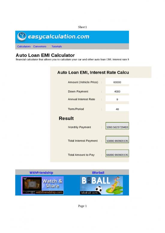 picture1_Spreadsheet Calculator 46420 | Auto Loan Emi