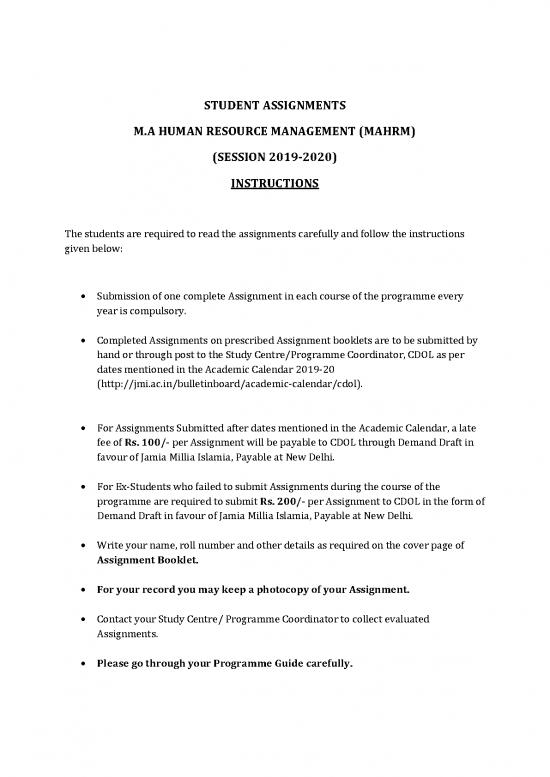 picture Human Resource Management Assignment Pdf 44915 | Cdol Assignment Defence Mahrm 2019