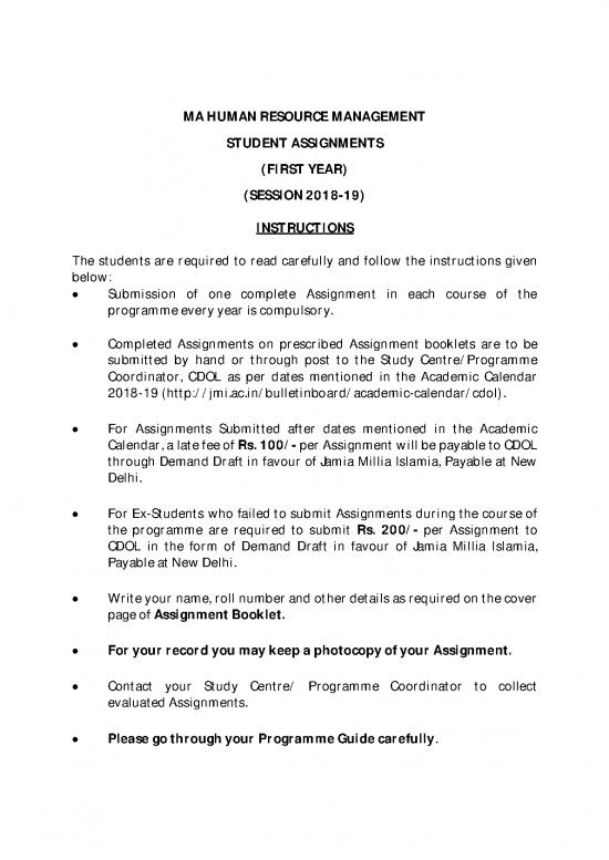 picture Human Resource Management Assignment Pdf 44916 | Cdol Assignment Ma Hrm First 2018 19