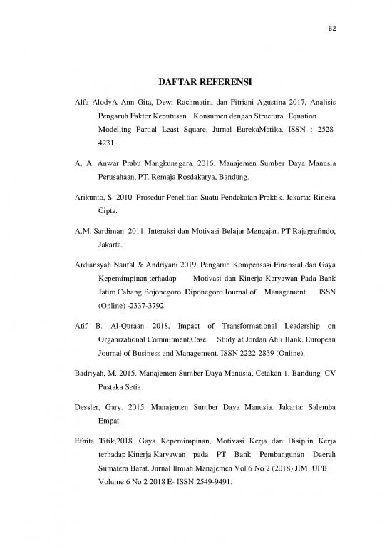 picture Jurnal Manajemen Sumber Daya Manusia 2019 Pdf 45980 | Daftar Referensi (fix)