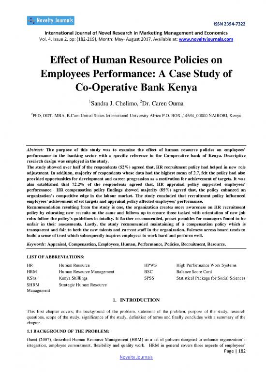 picture Research Pdf 45486 | Effect Of Human Resource Policies 1126