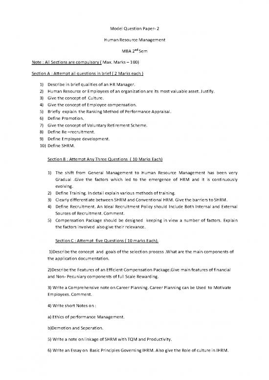 picture Sample Performance Appraisal For Hr Manager Pdf 45551 | Hrmmp2