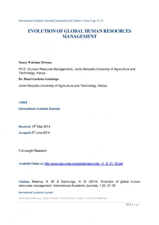 picture Human Resource Management Articles Pdf 45339 | Iajournals V1 I2 21 33