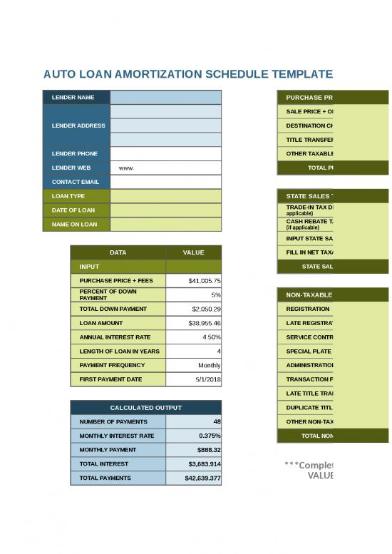picture_Ic Auto Loan Amortization Calculator Schedule Template