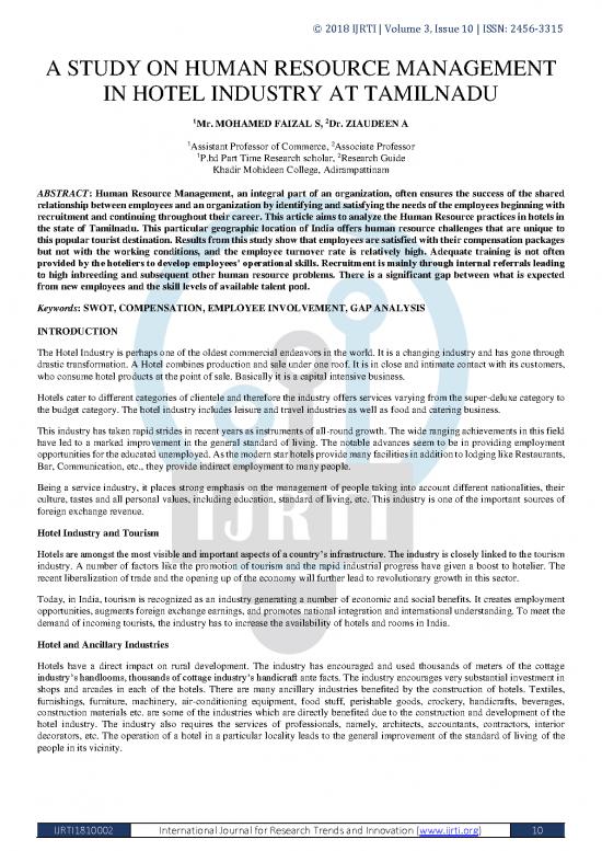 picture1_Human Resource Management In Hotel Industry Pdf 44895 | Ijrti1810002