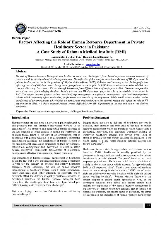picture Human Resource Management In Healthcare Pdf 45419 | Isca Rjrs 2012 387