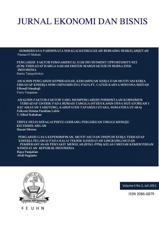 picture Jurnal Pariwisata Pdf 45742 | Jurnal Ekonomi Dan Bisnis Juli 2011