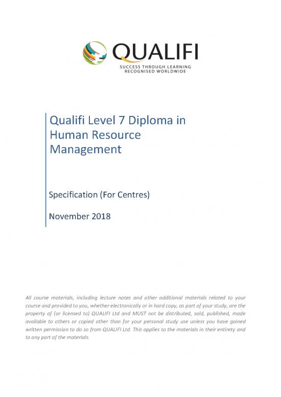 picture Human Resource Management Lecture Notes 45060 | Level 7 Diploma In Hrm