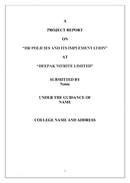 picture1_Hr Policy Manual Pdf 44952 | Mba Project Report On Hr