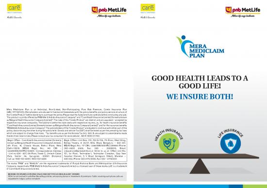 picture Medical Diagnosis List Pdf 44652 | Mera Mediclaim Plan Brochure